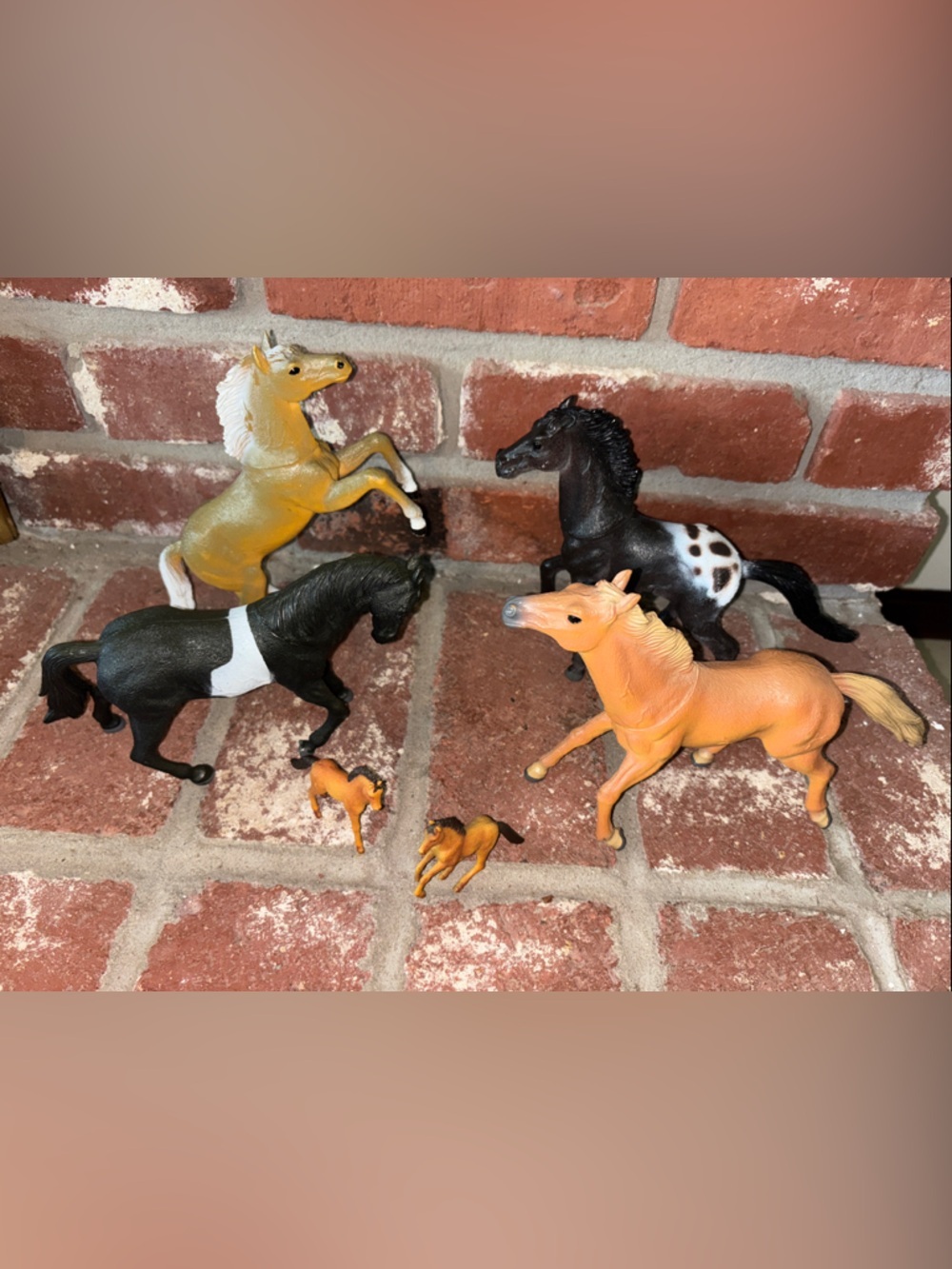 New Ray, LTD Toy Horse Figurine Lot - 6pc Set of 1990’s Vintage Play Animals